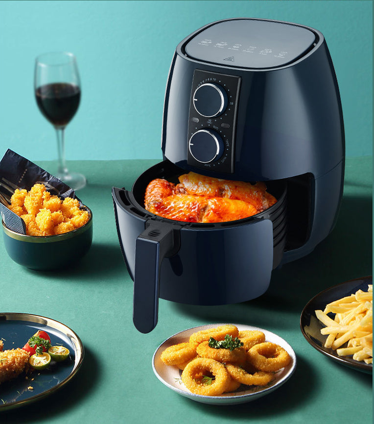 5L Smart Visual Air Fryer – Electromechanical Air Fryer Oven with HD Window and 8 Presets, 1700W, Black