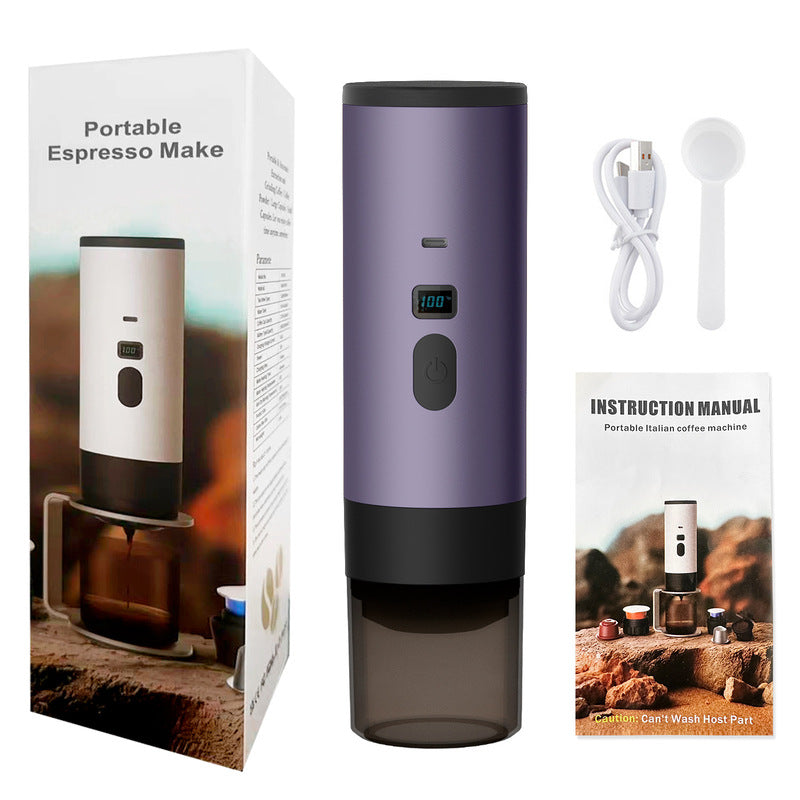 Portable 3-in-1 Wireless Espresso Maker – 7800mAh Battery, Compatible with Capsules and Ground Coffee