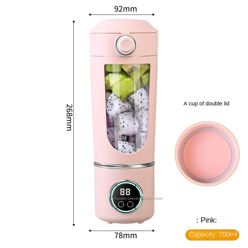 High-End Portable Juicer Cup – USB Rechargeable Crushed Ice Juicer for Outdoor and Travel Use