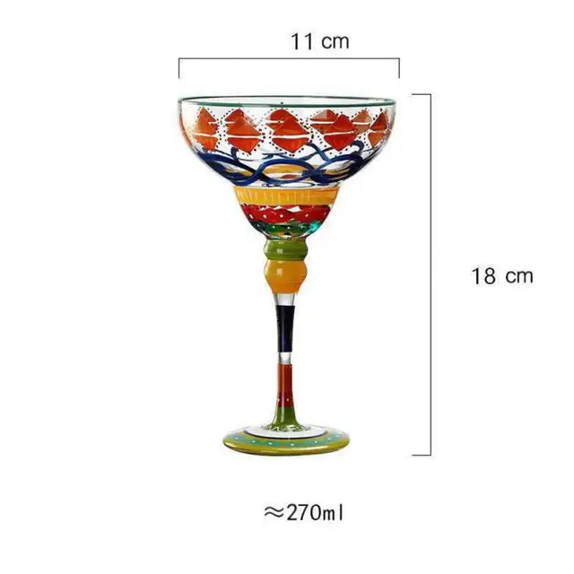 Colorful Wine Glasses Set – 4-Piece Cocktail and Champagne Goblets, Assorted Colors