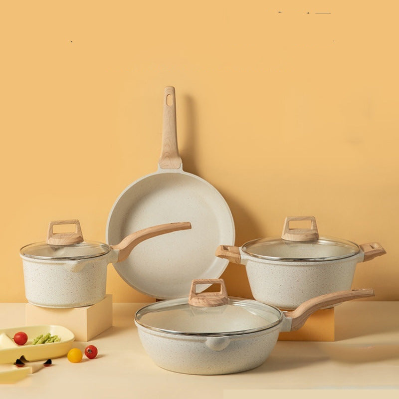 10-Piece Non-Stick Medical Stone Cookware Set – Marble Granite Coating Pots and Pans Including Soup Pot and Frying Pan