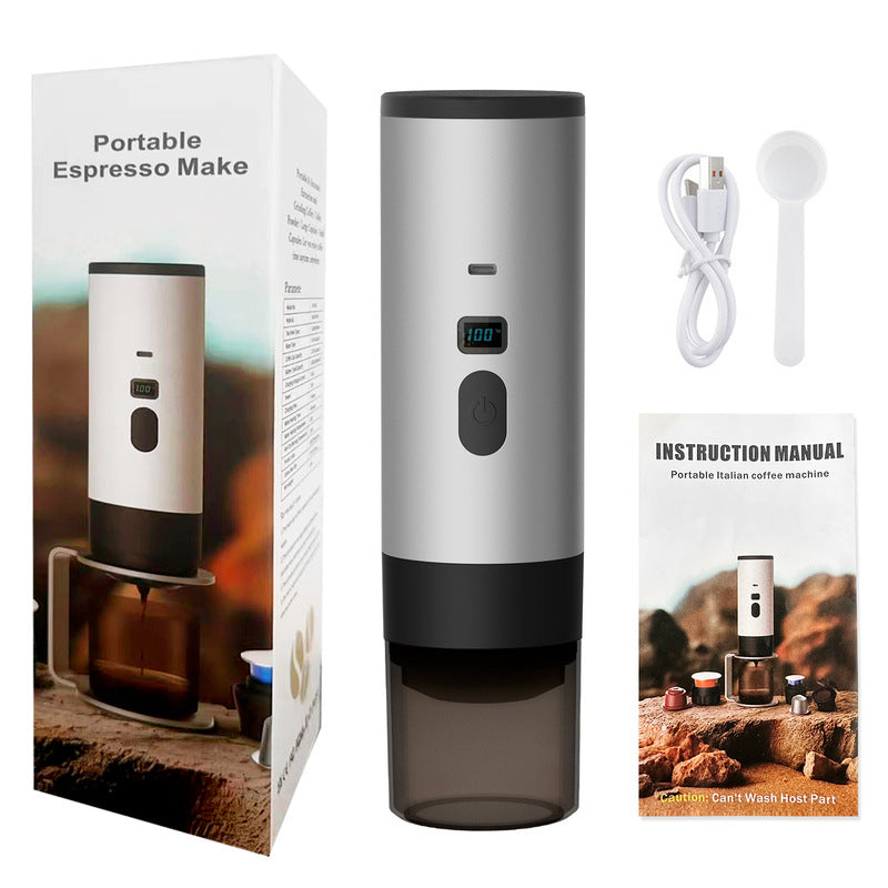 Portable 3-in-1 Wireless Espresso Maker – 7800mAh Battery, Compatible with Capsules and Ground Coffee