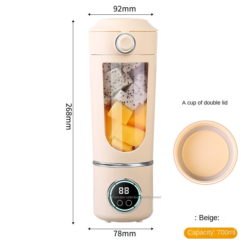 High-End Portable Juicer Cup – USB Rechargeable Crushed Ice Juicer for Outdoor and Travel Use