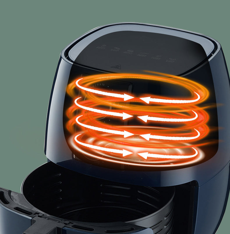 6L Visual Air Fryer with HD Window and 8-in-1 Functions, 1700W, Black