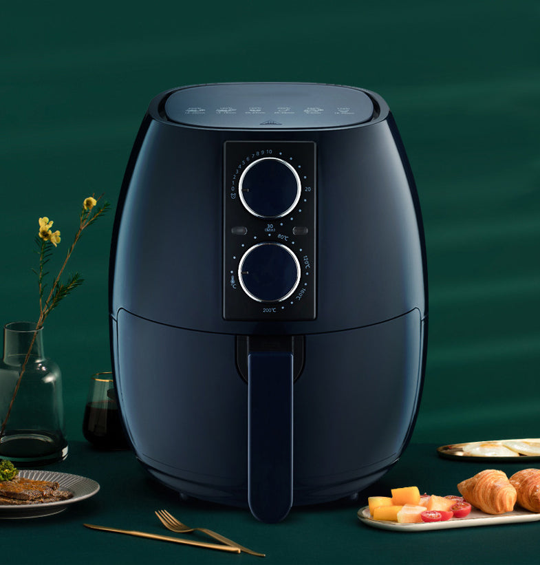 5L Smart Visual Air Fryer – Electromechanical Air Fryer Oven with HD Window and 8 Presets, 1700W, Black