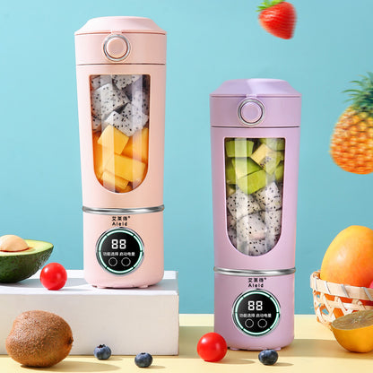 High-End Portable Juicer Cup – USB Rechargeable Crushed Ice Juicer for Outdoor and Travel Use