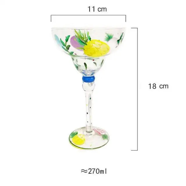 Colorful Wine Glasses Set – 4-Piece Cocktail and Champagne Goblets, Assorted Colors