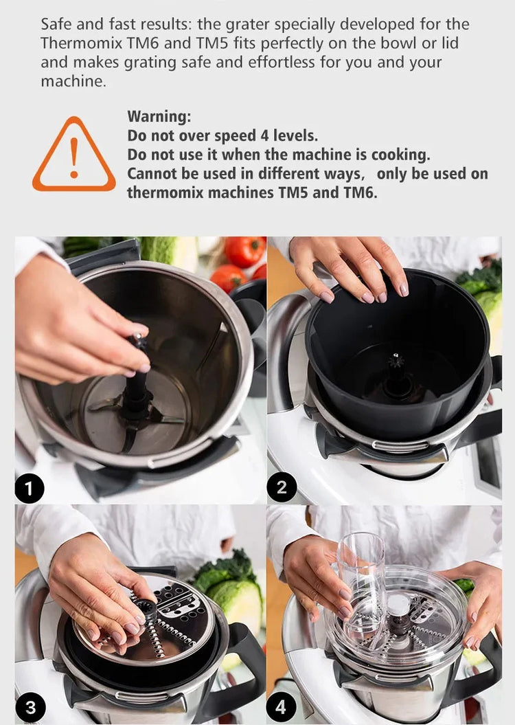 Thermomix Food Cutter Attachment for TM5/TM6 – Multifunctional Vegetable Chopper and Slicer