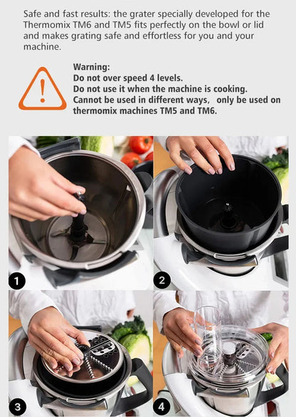 Thermomix Food Cutter Attachment for TM5/TM6 – Multifunctional Vegetable Chopper and Slicer