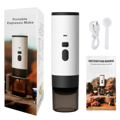 Portable 3-in-1 Wireless Espresso Maker – 7800mAh Battery, Compatible with Capsules and Ground Coffee