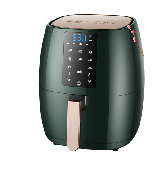 5.5L Smart Touch Air Fryer with Visual Window and 8 Presets, 1700W, Black