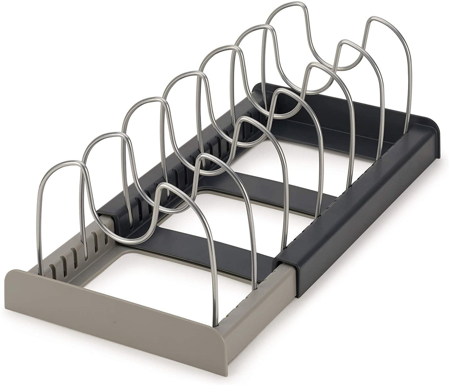 Telescopic Adjustable Kitchen Storage Rack – Pot Lid Organizer and Utensil Holder, 16–24 inches